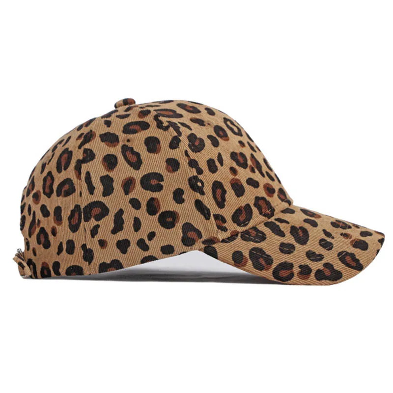 Women Winter Hat Leopard Pattern Corduroy Baseball Cap Men Retro Snapback Hip Hop Hat Accessories Cotton Plain Pattern Warm Hats