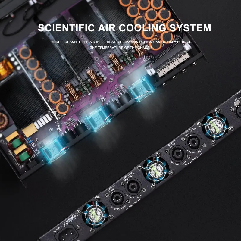 Professional DP Series 4-Channel High Power Stage Audio Power Amplifier 4x2400W 4x2000W 4x1600W for Performances