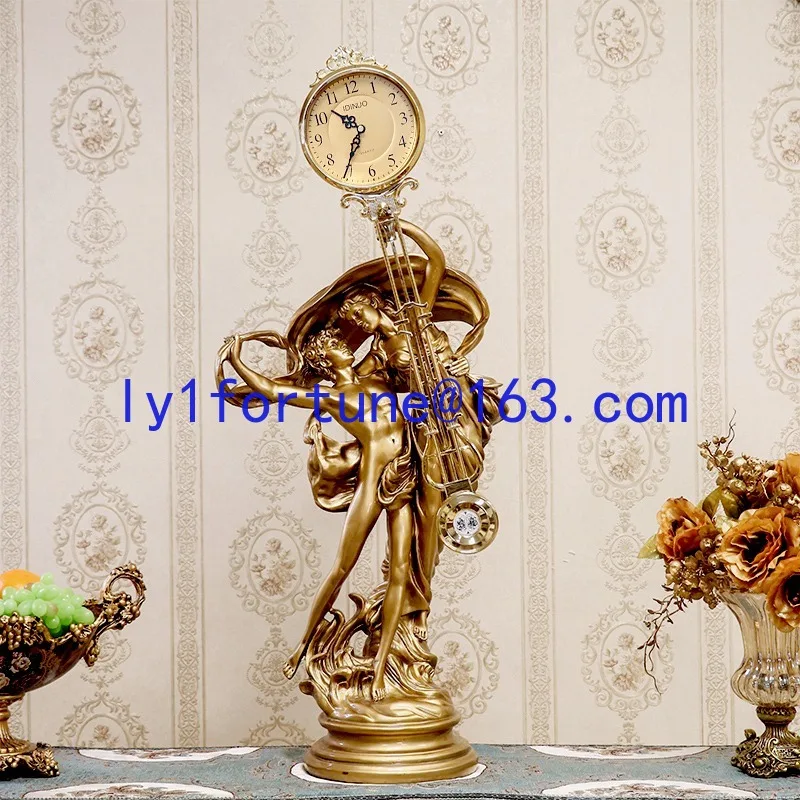 European living room art pendulum clock floor clock ornament creative new Chinese light luxury desktop