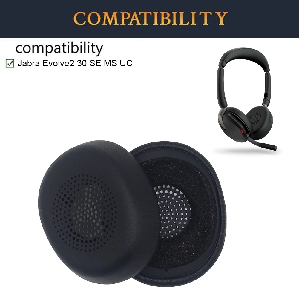 Housses de coussins d'oreille de remplacement pour Jabra EvolLi2 30 SE MS, coussinets d'oreille en cuir, casque d'infirmière, coussin de téléphone de sauna, 10000