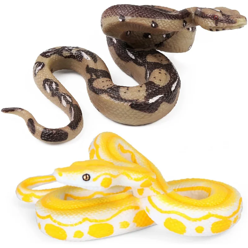 

Realistic Fake Snake Toy Rubber Gag Toys Python Snake Action Figure for Halloween Prank Props High Simulation Snake Model