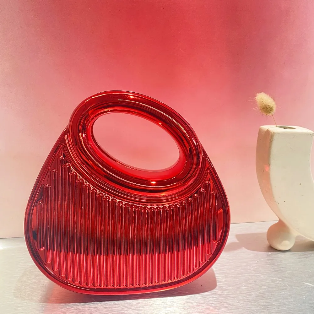 

Акриловый клатч в форме клапана, золотой, серебристый, синий, женский вечерний милый металлический блестящий кошелек, сумка 2025 года, оптовая продажа, клатчи Ins