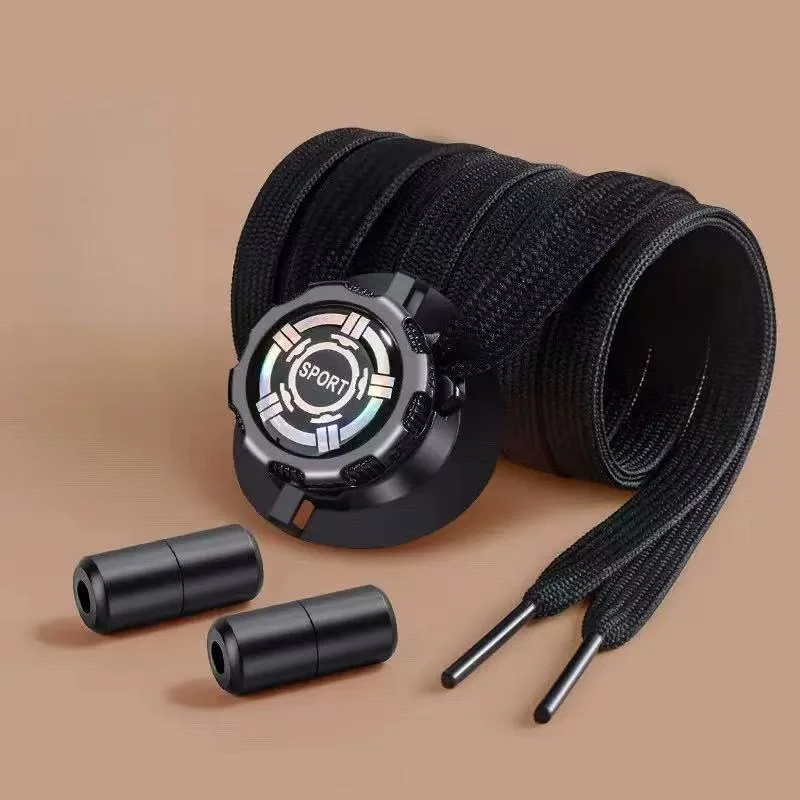1 Pair of No-Tie Sport Locks - Rotating Buckles for Thick Laces, Quick Fasten Unisex for Outdoor & Athletic Shoes