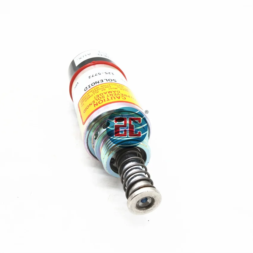 125-5772 Flameout Fuel Stop Solenoid 24V Fits Excavator 3117 3116 3126 3114 E300B Diesel Engine Parts