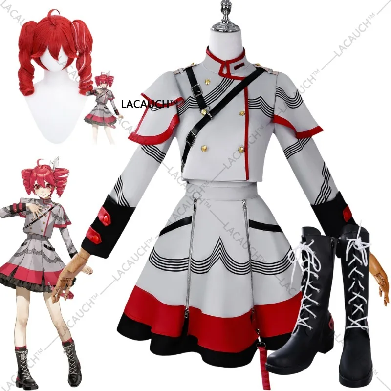 

Virtual Singer Kasane Teto Cosplay Costume Top Skirt Princess 3Gravity Double Ponytail Wig Suit Anime Halloween Party Role-play