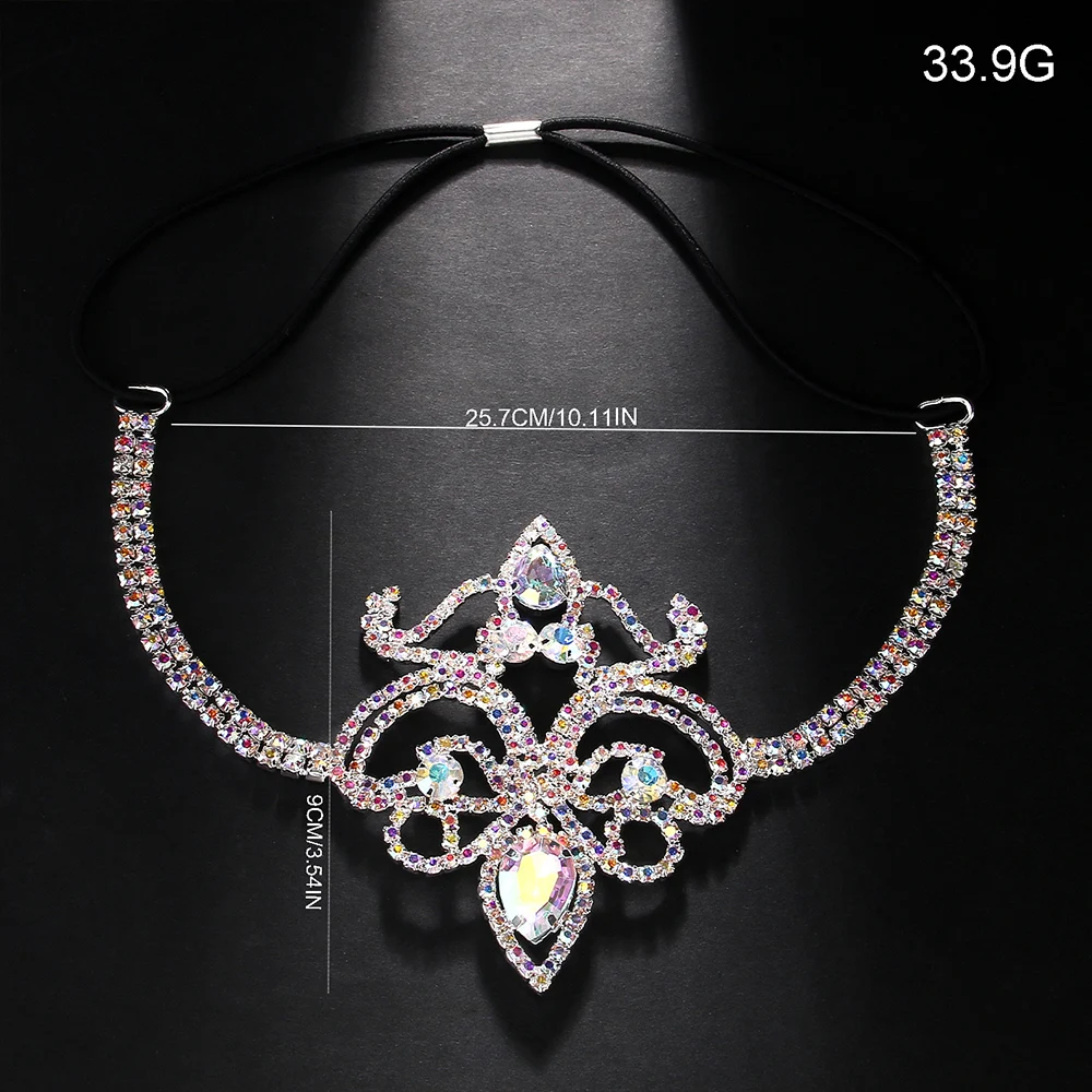 Elegant Boho Hollow Thigh Chain Belt Belly Dance Leg Jewelry Party Sexy Lady Colorful Dress Clothing Crystal Body Chain Ballroom