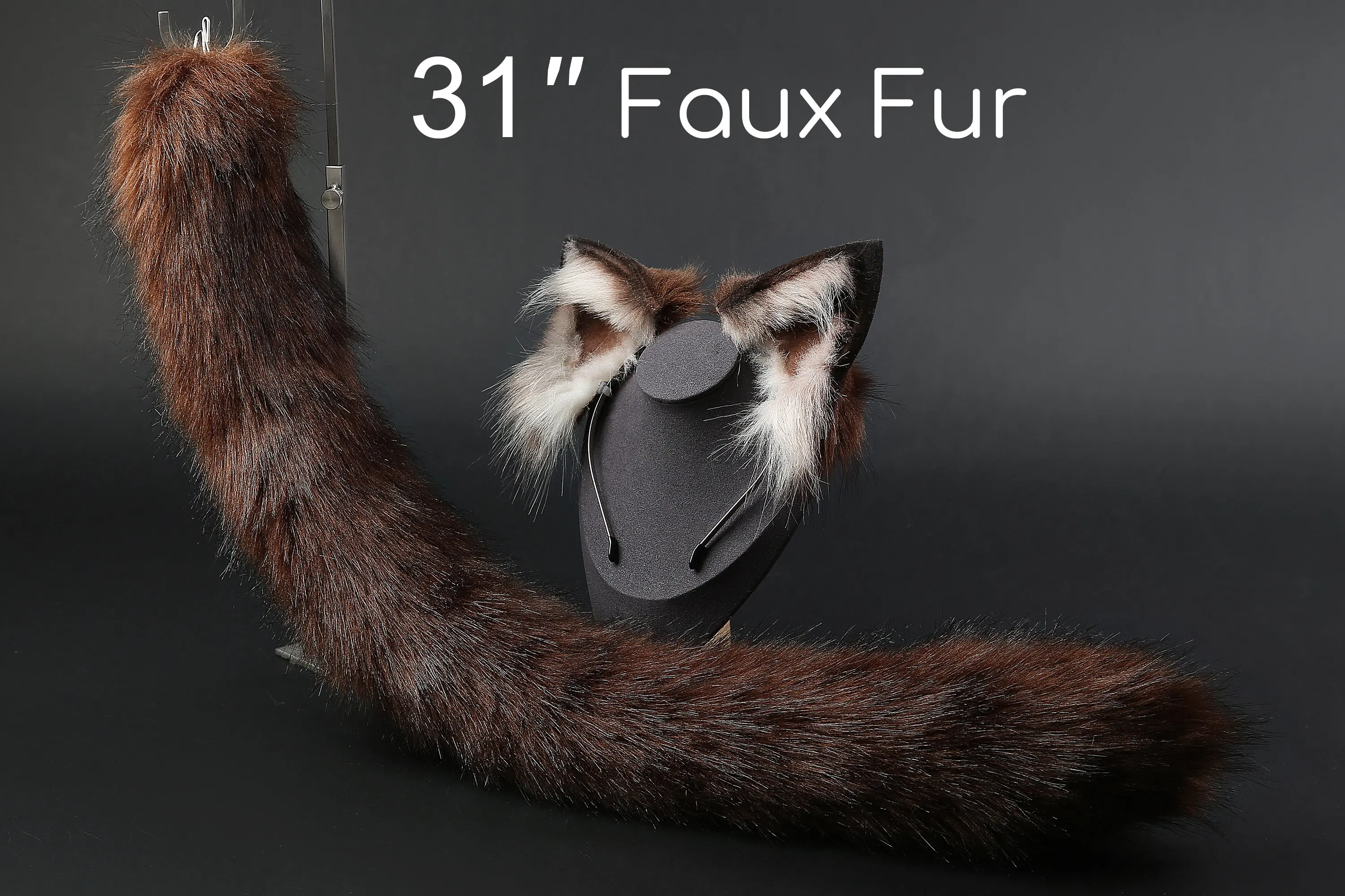 Realistic Kitten Ear and Tail set Cat Ear Headband Animal Cat Ear and Tail Set Kittenplay Halloween Gift Anime Cosplay