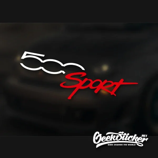 

15*4.9cm 500 Sport Car Sticker Waterproof Reflective Vinyl Decal For Fiat 500 Abarth 595 695 Fiat 500c Accessories