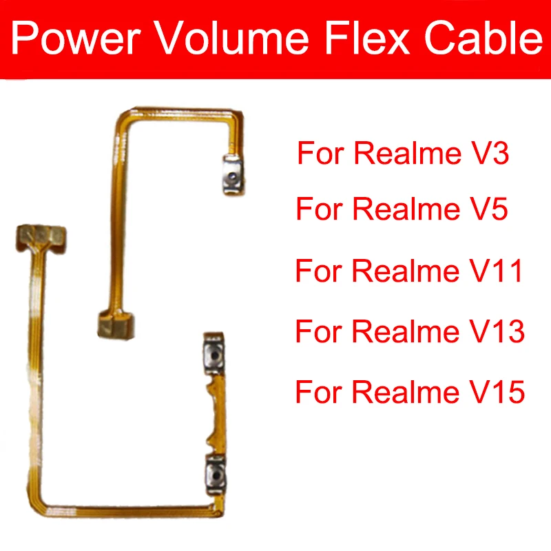 

Power&Volume Flex Cable For Oppo Realme V3 V5 V11 V13 V15 5G Power Volume Side Key Button Flex Ribbon Repair Spare Parts