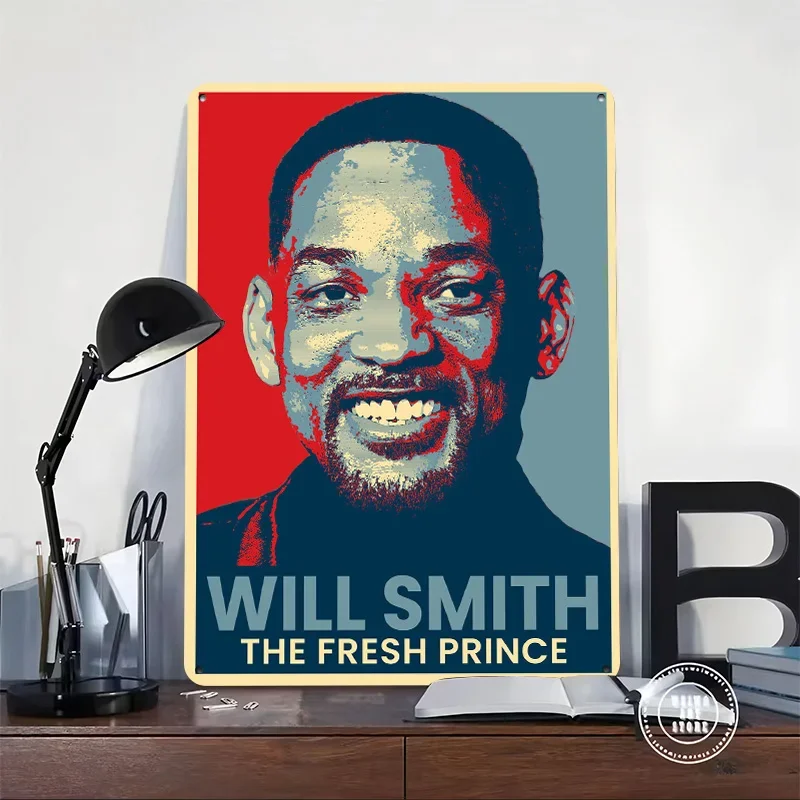 Will Smith The Fresh Prince Poster Retro 3D Printed Metal Signs Customized Wall Hanging Gift for Room Decorating Interior House