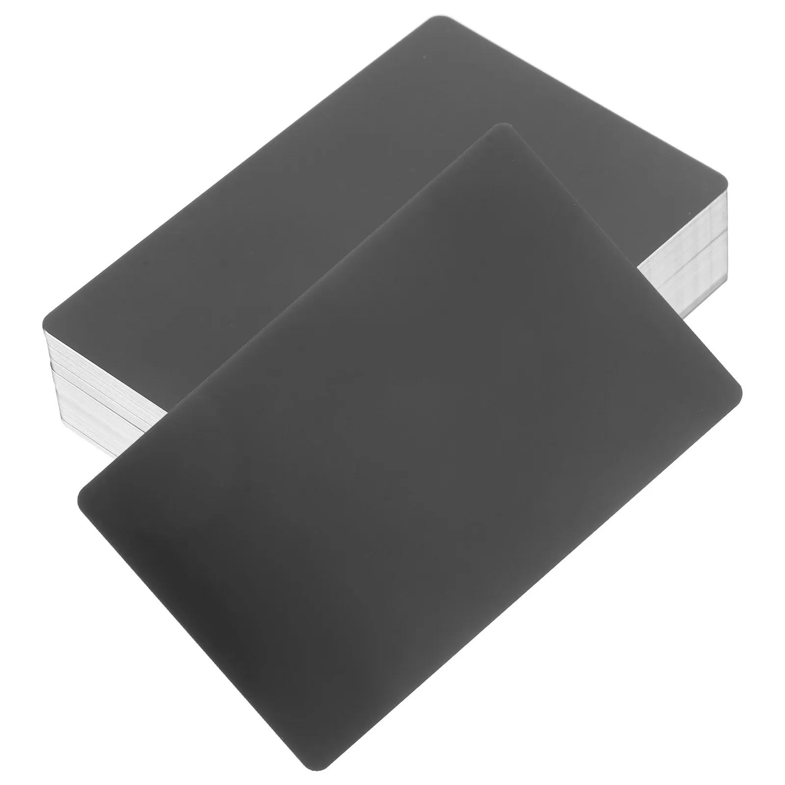

100 Pcs Metal Business Card Material Aluminum Cards Blank Name Engraving Blanks