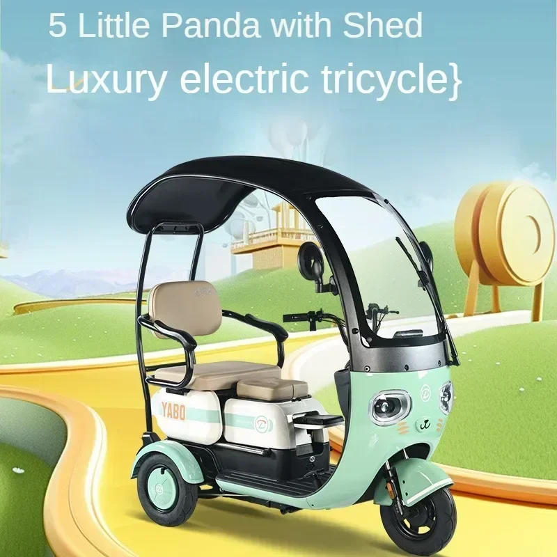 EU stock Electric Tricycle Leisure With Shed Electric Vehicle Commuting Adult 1000W72V22AH High Speed Motor Parent-child sitting