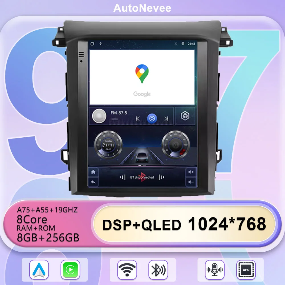 9.7 Inch Android 13 For Subaru XV Forester 2018-2021 Car Radio Auto Multimedia Player GPS Navigation Carplay 5G WIFI No 2Din DVD