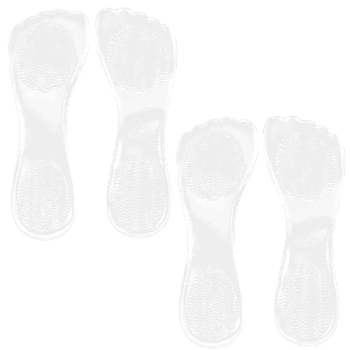 

2 Pairs White Silicone Insoles High Heels Pain Relief Foot Therapy Massage Gel Pad Women Shoe Pads Comfortable Durability Anti