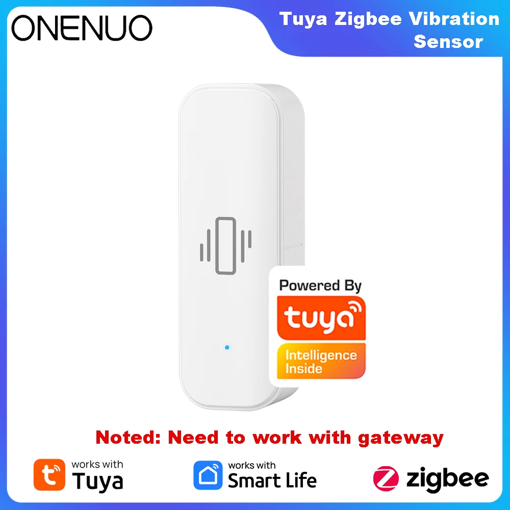 

Обнаружение датчика вибрации Zigbee Tuya Smart Life Приложение Уведомление Сигнализация шока движения в реальном времени Запись истории для домашней безопасности