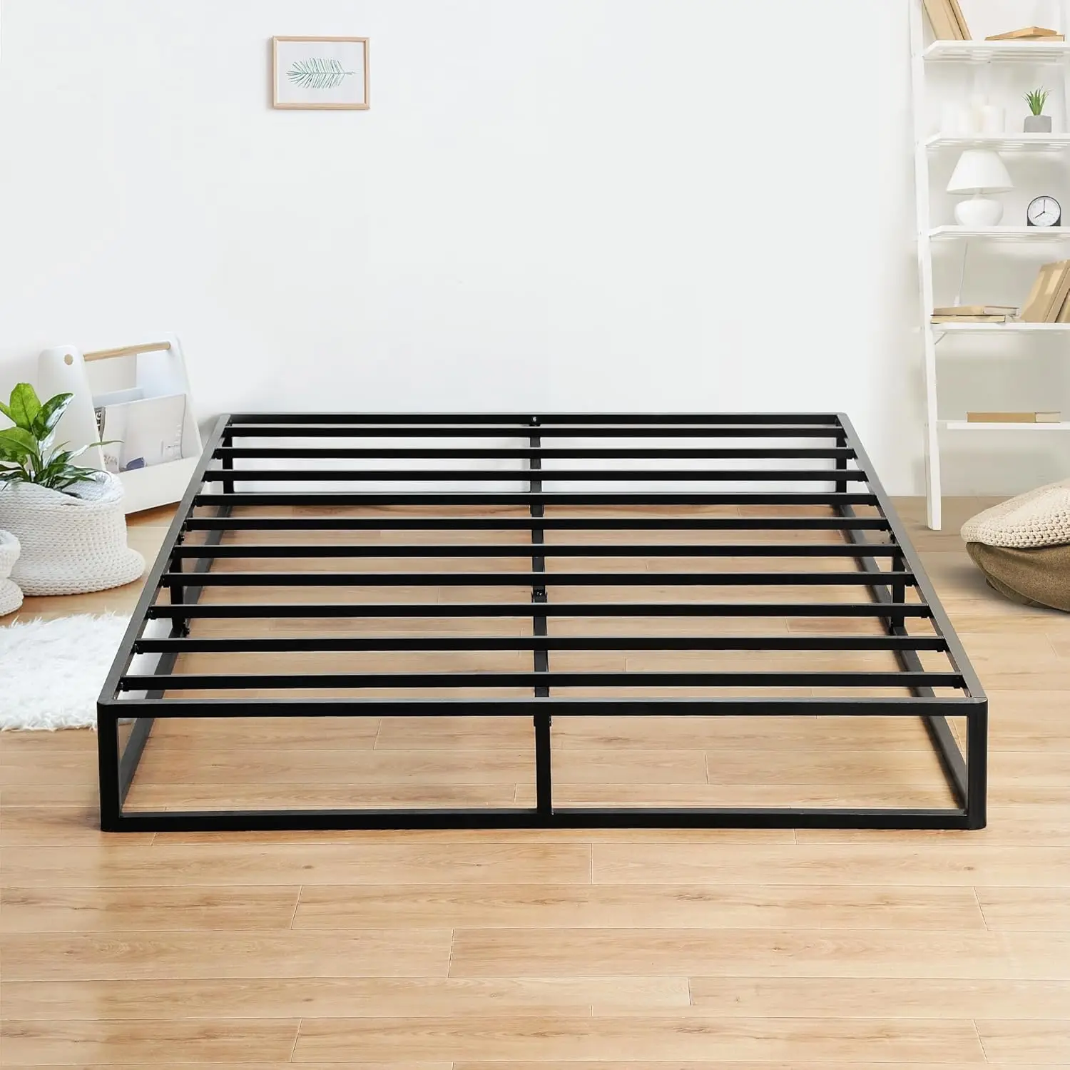 Olee Slaap 9 Inch Modern Metalen Platform Bed Frame, Stalen Lamelt Anti-Slip Ondersteuning, Stalen Matras Fundering, Geen Boxspring