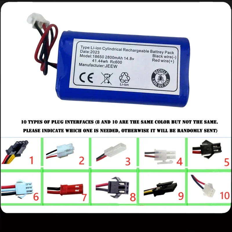 

NEW 18650.00 Battery Pack 14.8V 2800mAh lithium ion Battery, Suitable for Xiaomi G1 Mi Essential MJSTG1 Robot Vacuum Cleaner