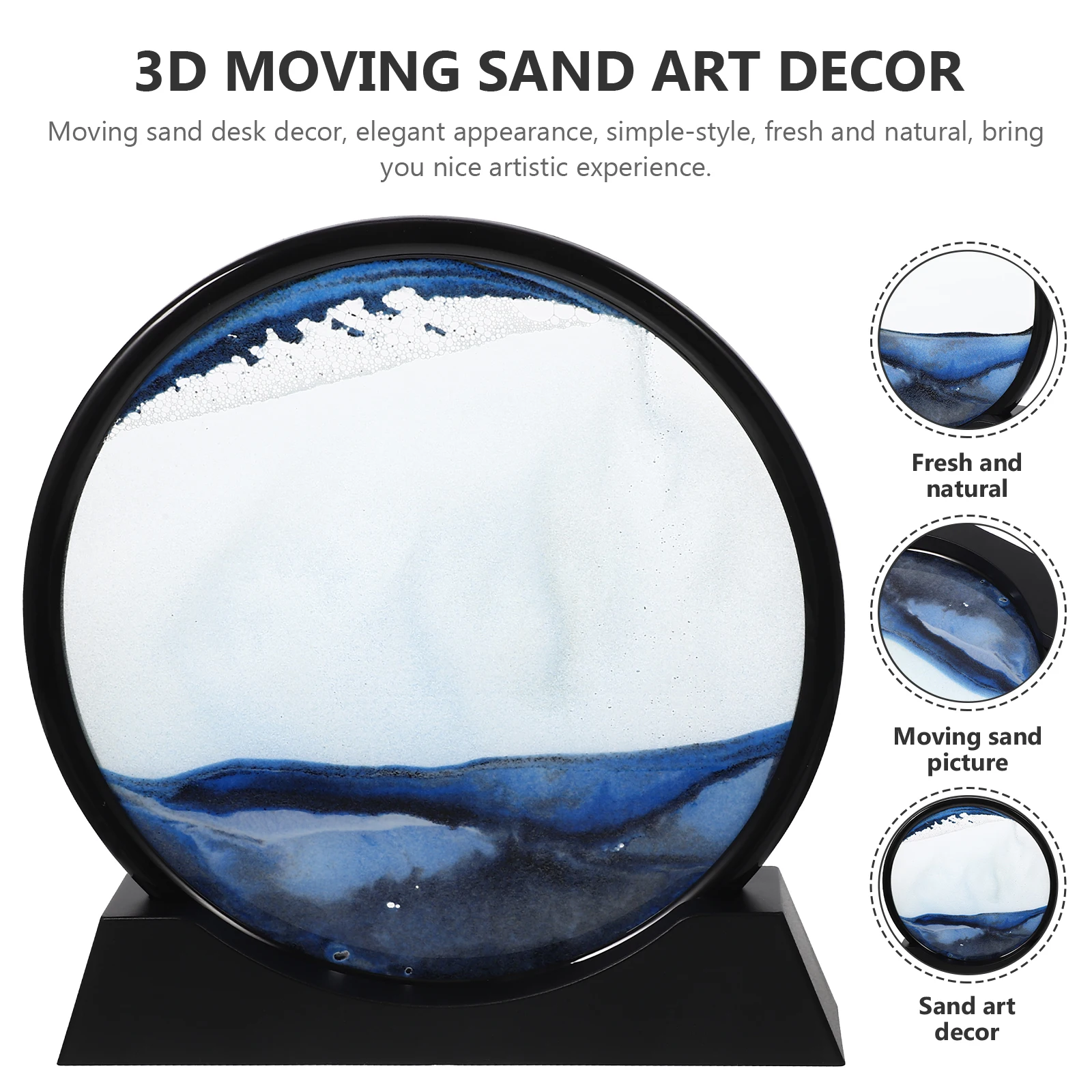 Sand Motion Decor Study Room Decor Aesthetic 3D Moving Hourglass Desk Ornament Study Room Bookshelf Aesthetic Display