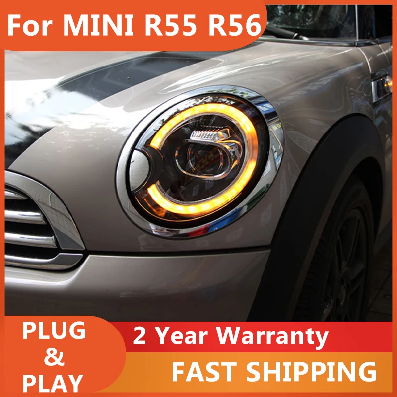 

Head Light for Mini R56 Headlight DRL Turn Signal Low High Beam Projector Lens