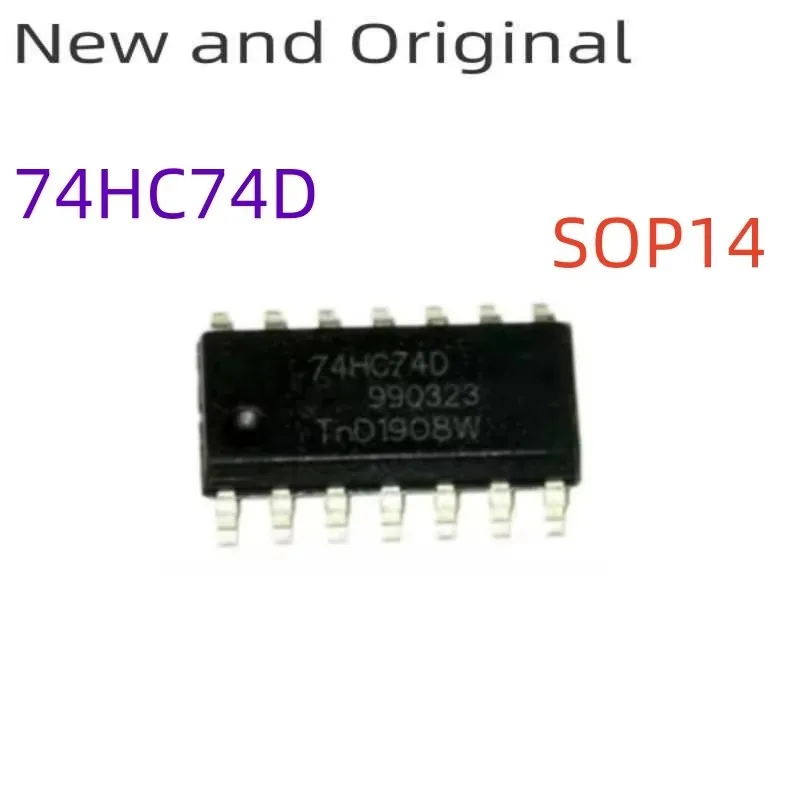 1pcs to 100pcs 74HC74D SOP-14 New and Original Dual D Flip−Flop with Set and Reset High−Performance Silicon−Gate CMOS