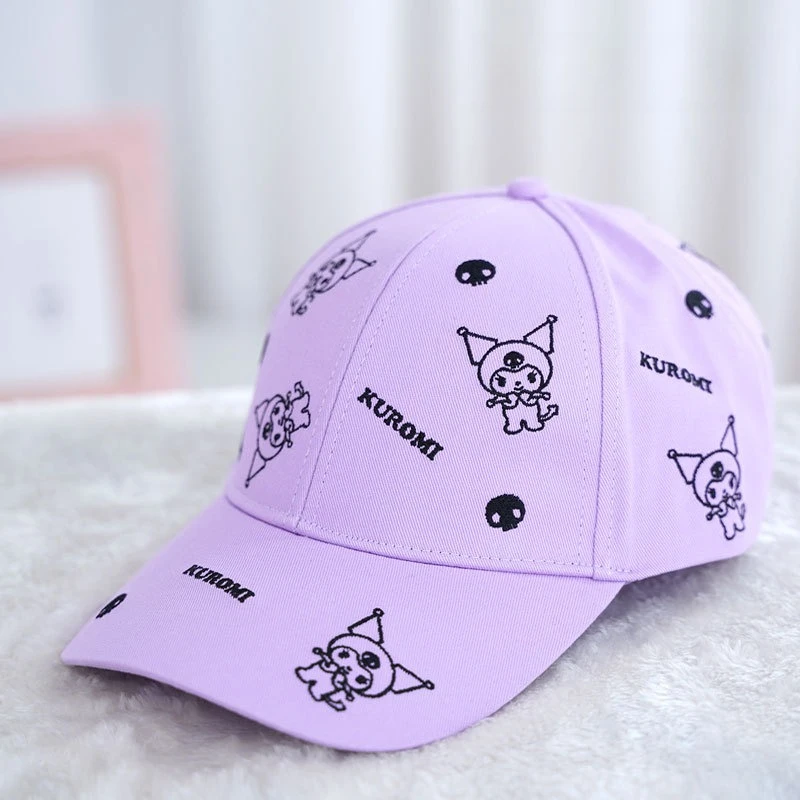 

Miniso Kuromi женская бейсболка шляпа для девочек Katie cat вышивка мультфильм милая большая детская солнцезащитная бейсболка