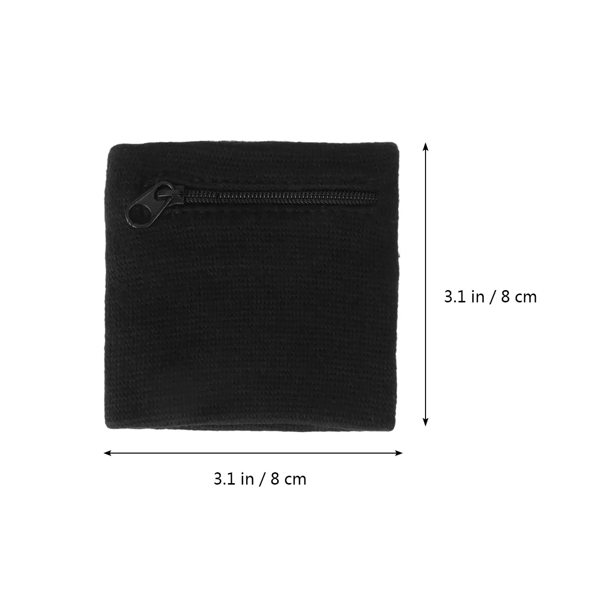 4Pcs Wristband for Sports Breathable Cotton Stretchable Zipper Pouch Wrist Wallet Men Women Running Gym Workout Outdoor Sports