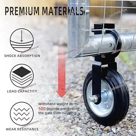 

Suitable for chain link fences sliding door casters carrying capacity 400 pounds 6 inches