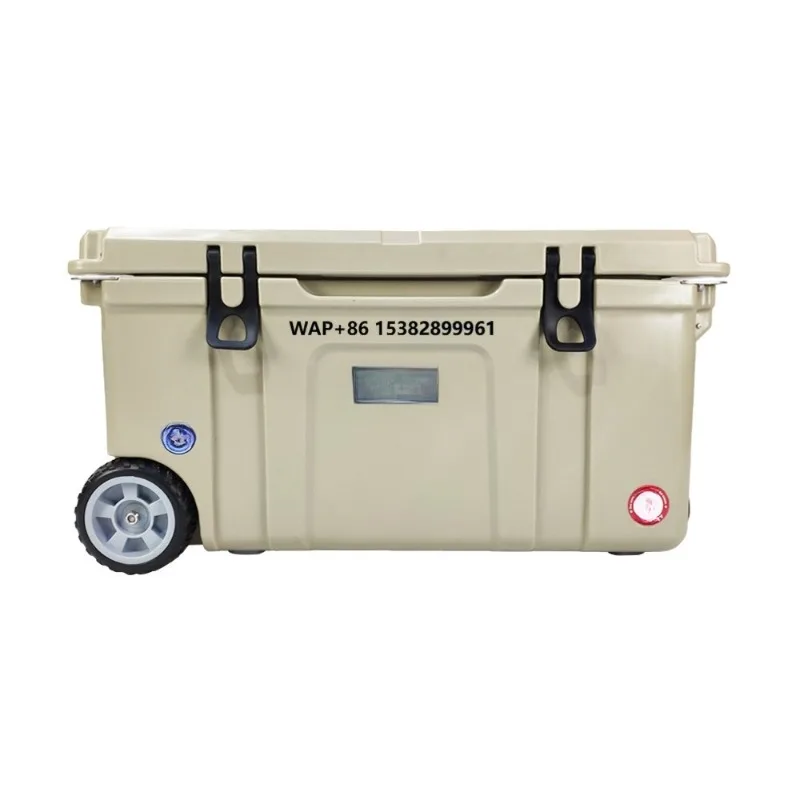 

Portable 75L Rotary Wheel Cooler Box Fishing Tackle Chest Ice Fishing Tools and Accessories