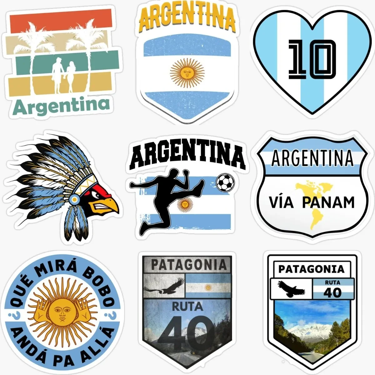 

Argentina Flag Football Badge Creative PVC Sticker for Decorate Car Window Motorcycle Camper Van Bicycle Wall Decal Accessories