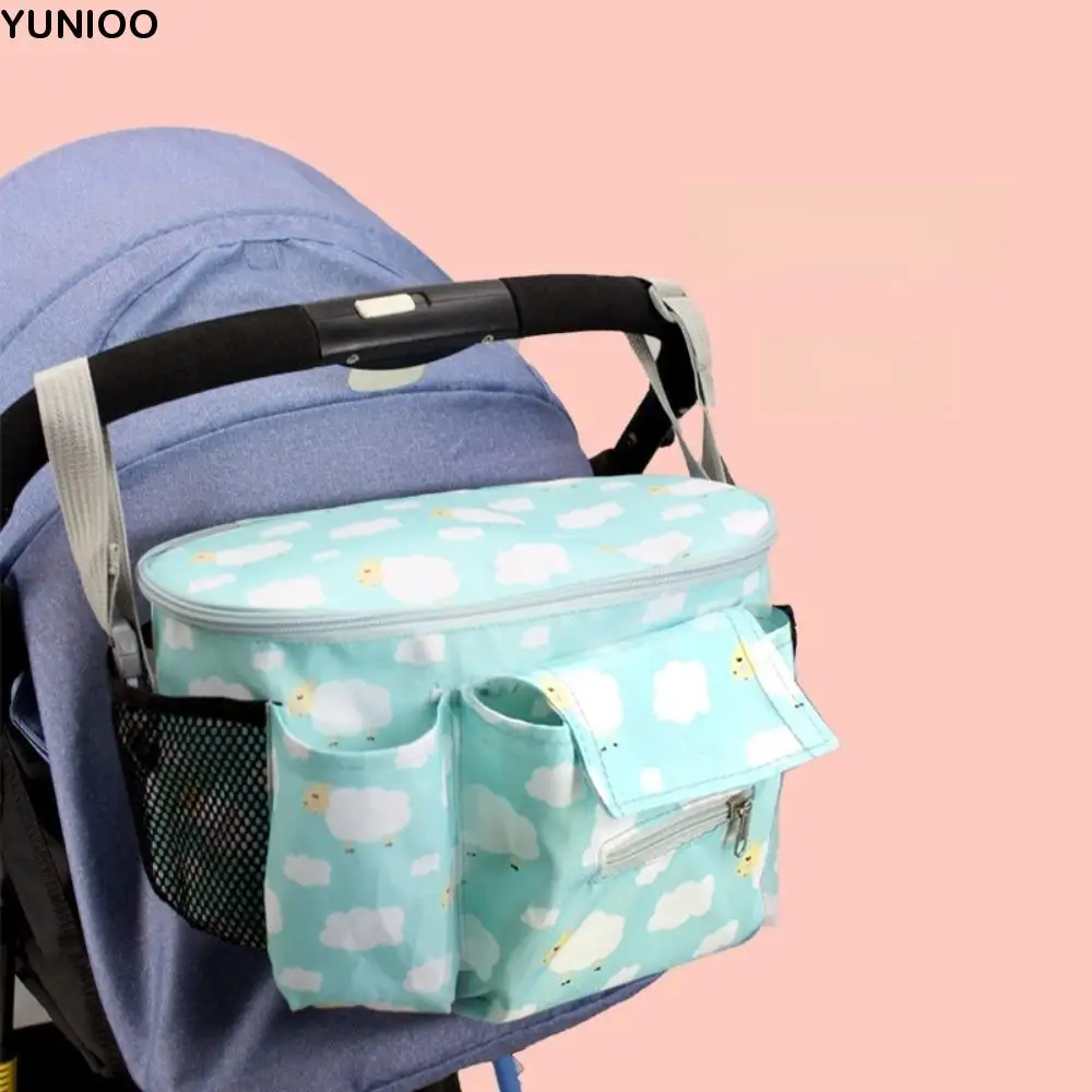 

Oxford cloth Baby Stroller Bag Large Capacity Pram Buggy Cartoon Stroller Organizer Printed Multi-functional