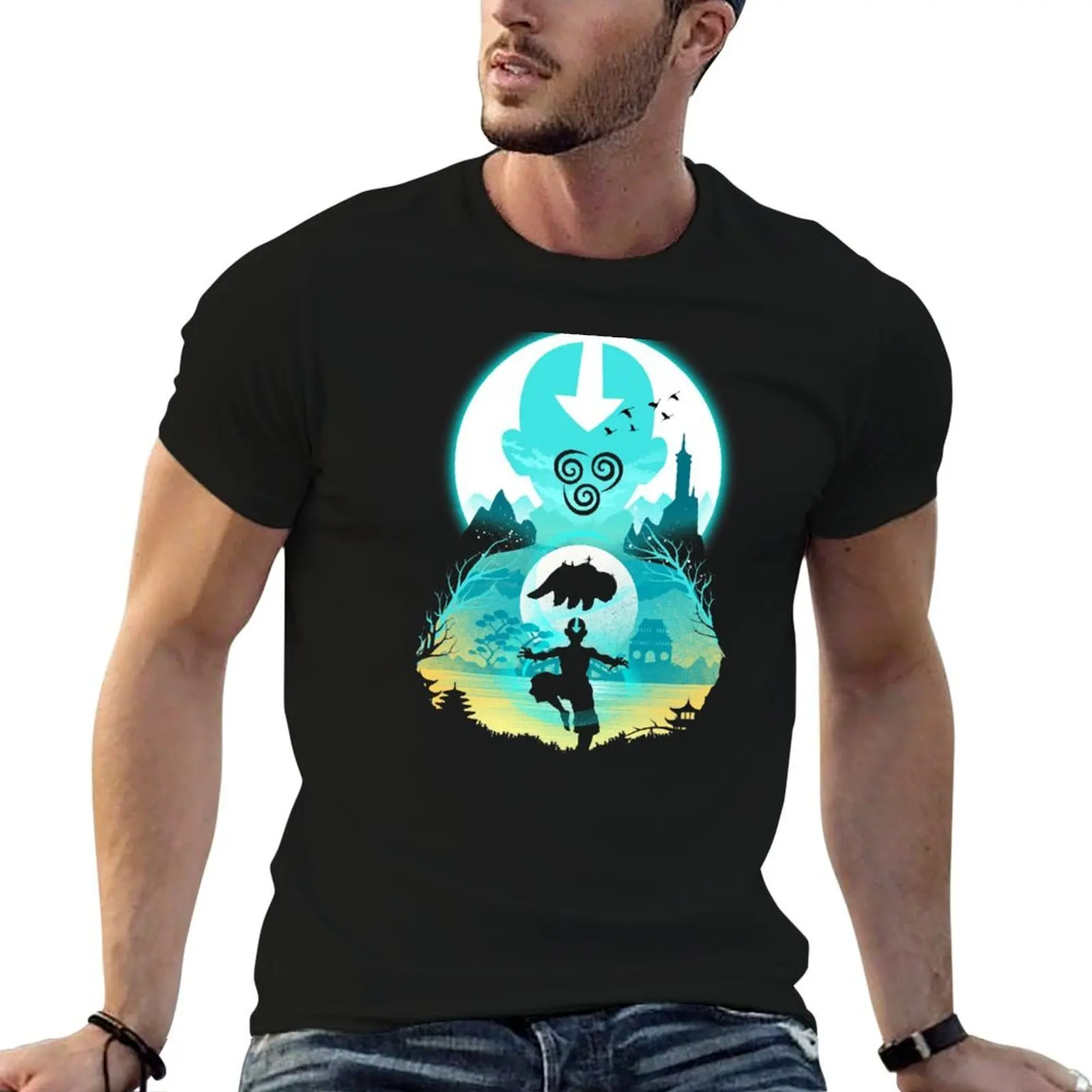

Airbender Landscape T-Shirt t shirts for man graphic vintage graphic t shirts for man t shirts for man cotton T-Shirt