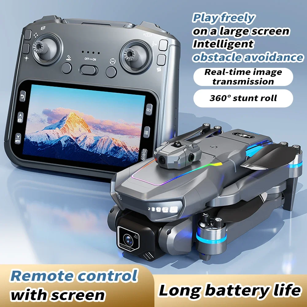 Drone Mainan Lipat AE19, Penghindar Rintangan Profesional 8K, Kamera Ganda Definisi Tinggi, Dikendalikan Jarak Jauh