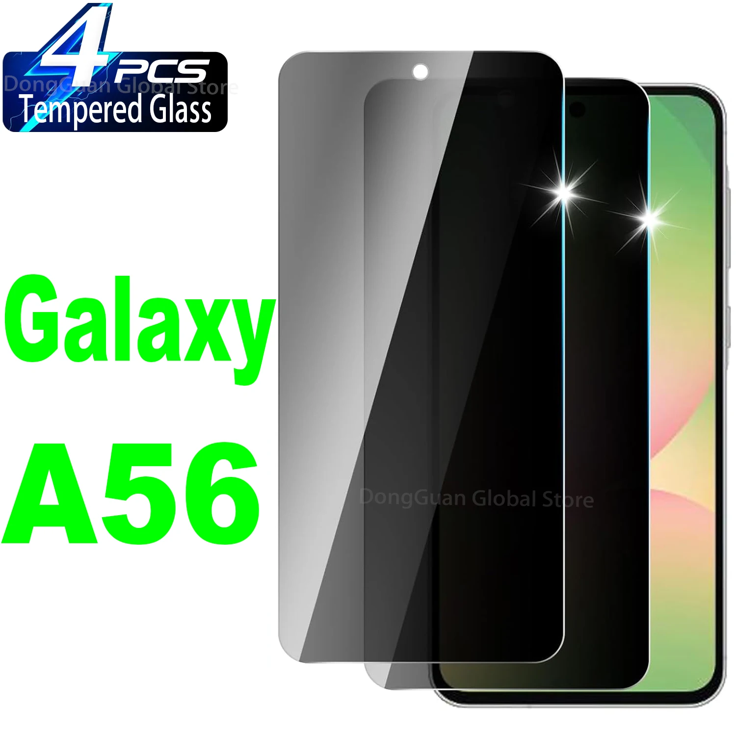 

Anti Spy Tempered Glass For Samsung Galaxy A56 5G Protector Privacy Screen Film Not Support Fingerprint Unlocking