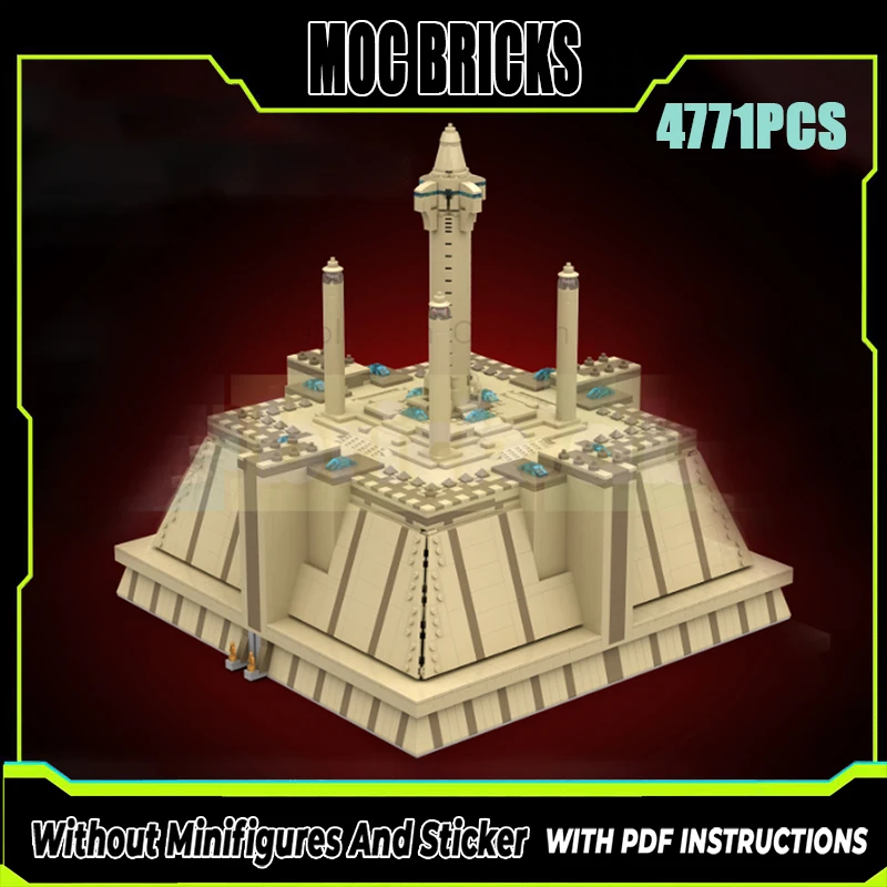 

Изысканный новый продукт: Конструктор MOC, модель сцены из фильма, Храм Джеди на Корусанте, технологичный модульный конструктор, детская игрушка для самостоятельной сборки