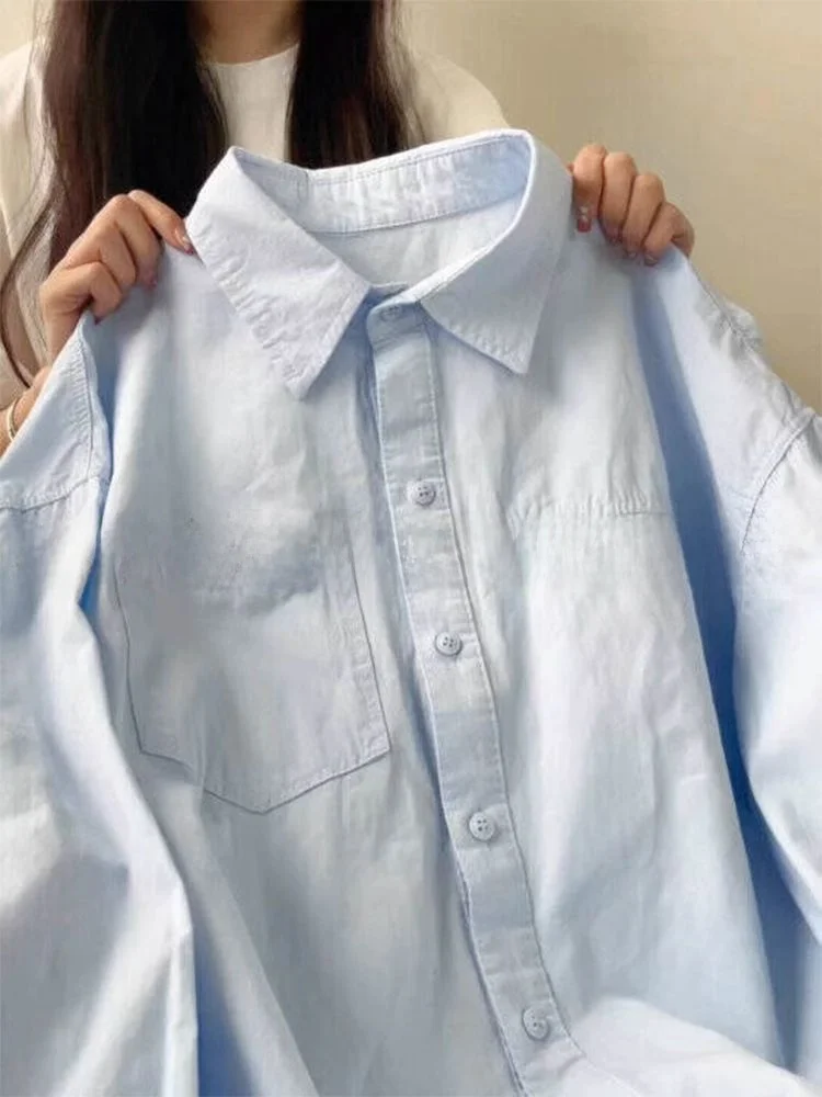 

Faionable Commuter Sle Loose Fit Long Sve Pure Cotton irt Women's Spring Summer Slimming High End Feeling Sun Protec...