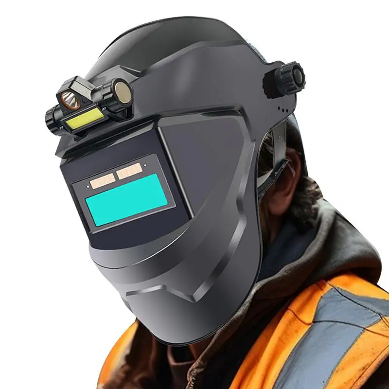 

Auto Darkening Welding Hood Automatic Large Viewing Welding Hood Solar Power Welding Equipment For Metal Production