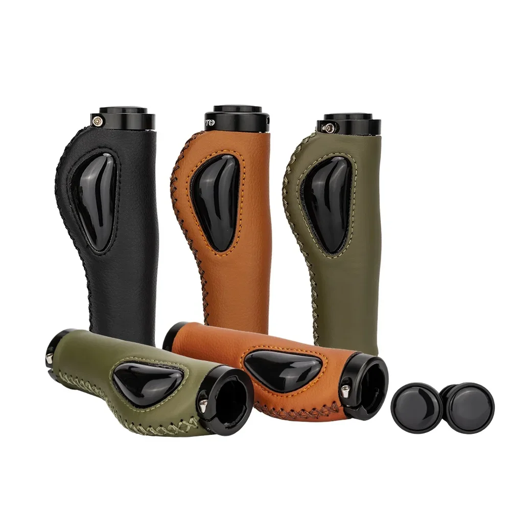 Fahrrad Lenker Grip Anti-Skid Faser Leder Lock-on MTB Griffe Nicht-Slip Weiche Mountain Road Bike grip Radfahren Griff Bar Griffe