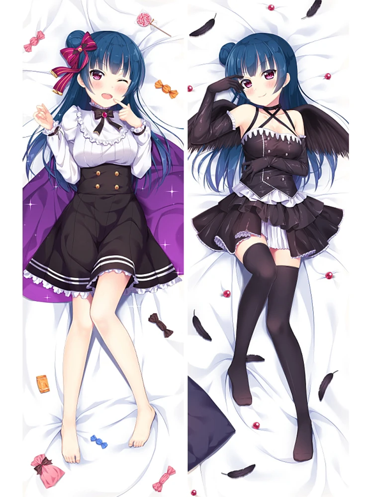 

Dakimakura Anime Pillow Cover Tsushima Yoshiko Double Sided Print 2Way Cushion Bedding Gifts