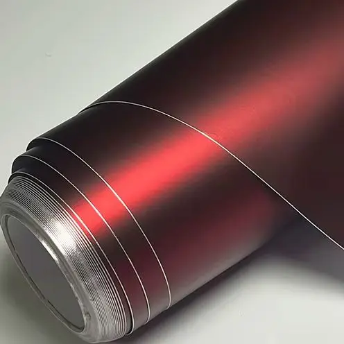 Premium Romanee Red Chrome Metallic Vinyl Wrap Film Self Adhesive Car Motorcycle Decoration Sticker Decal With Air Release