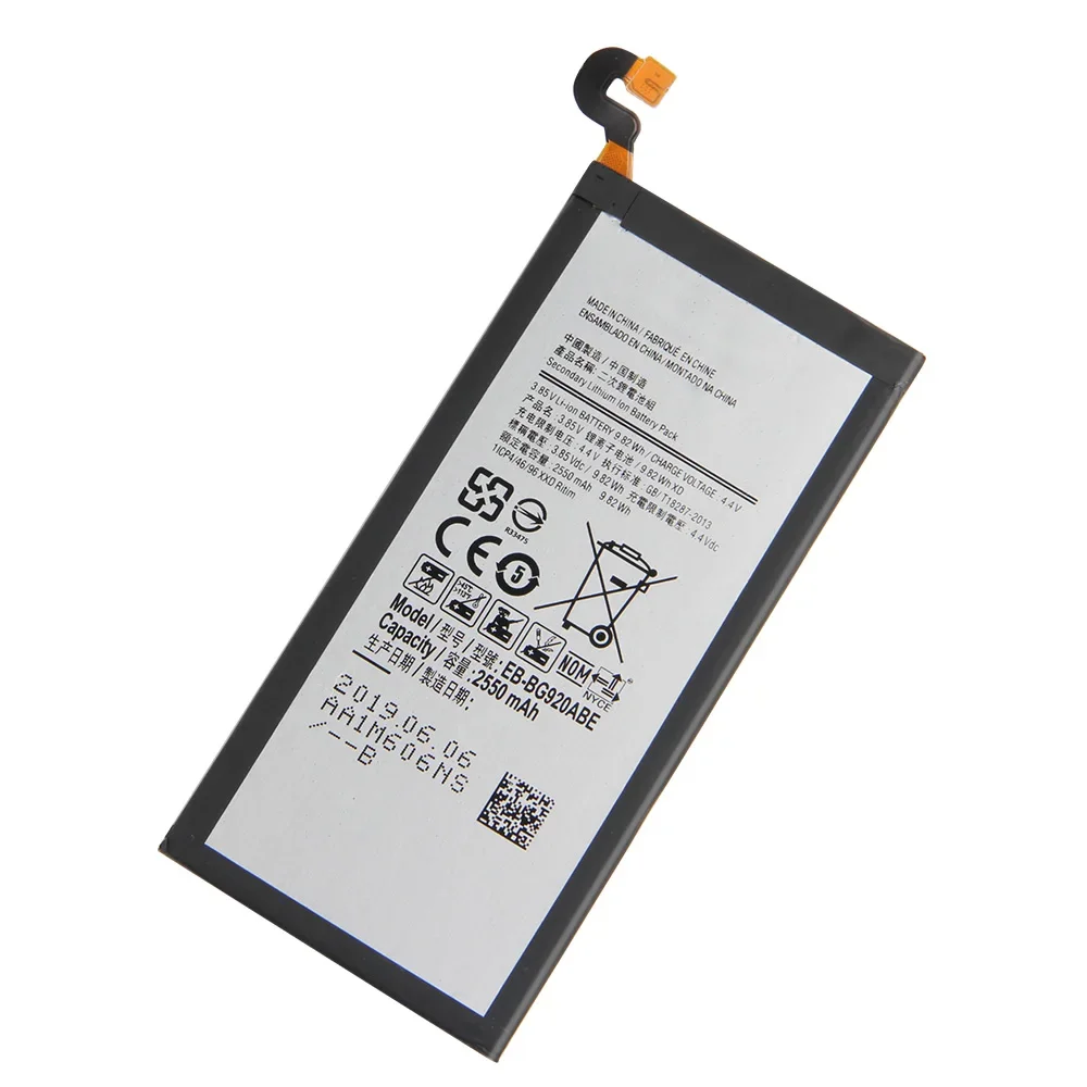 NEW Replacement Phone Battery EB-BG920ABE For Samsung GALAXY S6 G920 G920A G920V G920T G920F EB-BG920ABA 2550mAh