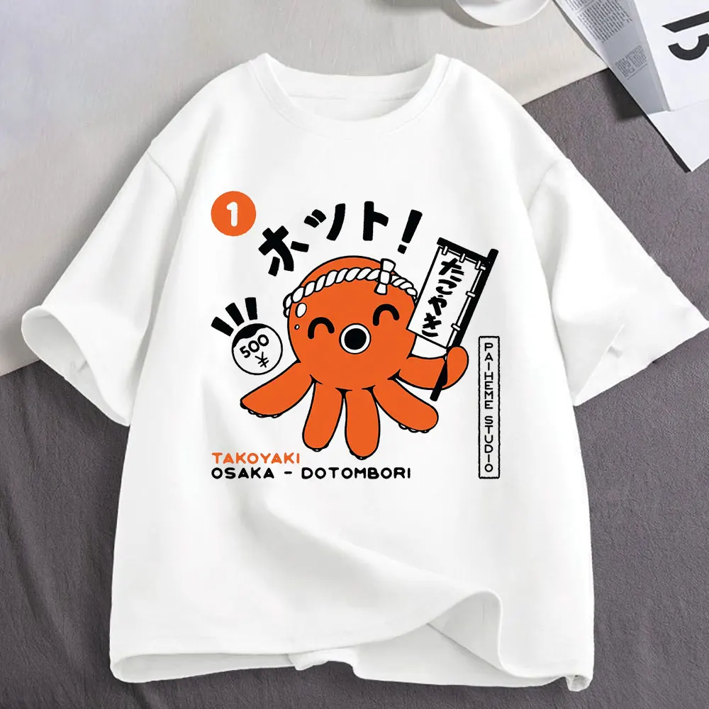 Osaka Dotonbori Drunken Octopus Funny Meme Japanese T Shirts Men's Women Clothing Cotton Casual Oversized Short Sleeve T-shirts