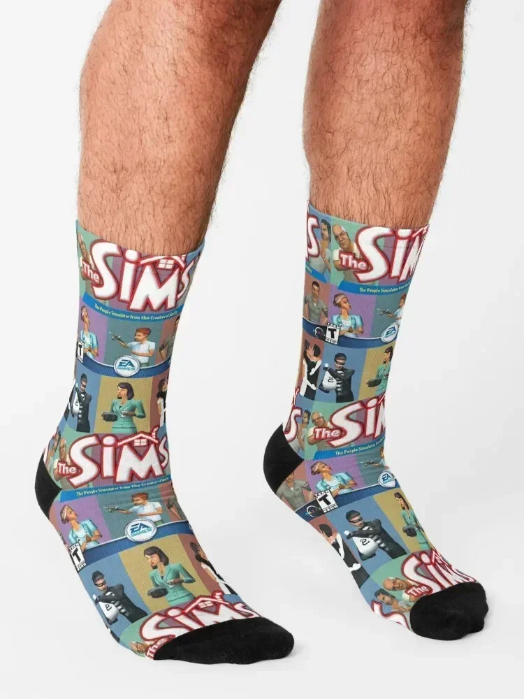 Sims 1 Box Art Socks Novelties Floor جوارب قطنية للرجال والنساء