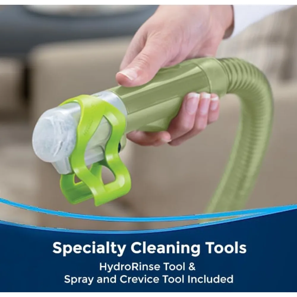 Multi-Purpose Portable Carpet and Upholstery Cleaner, Car and Auto Detailer, with Exclusive Specialty Tools, Green