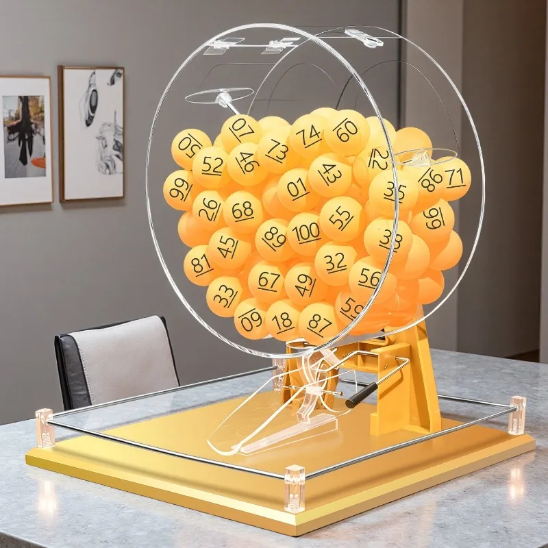 Large Gold Lottery Lucky Lottery Machine Lottery Machine Large Turntable Two-color Ball Roller Number Selector Opening Bidding