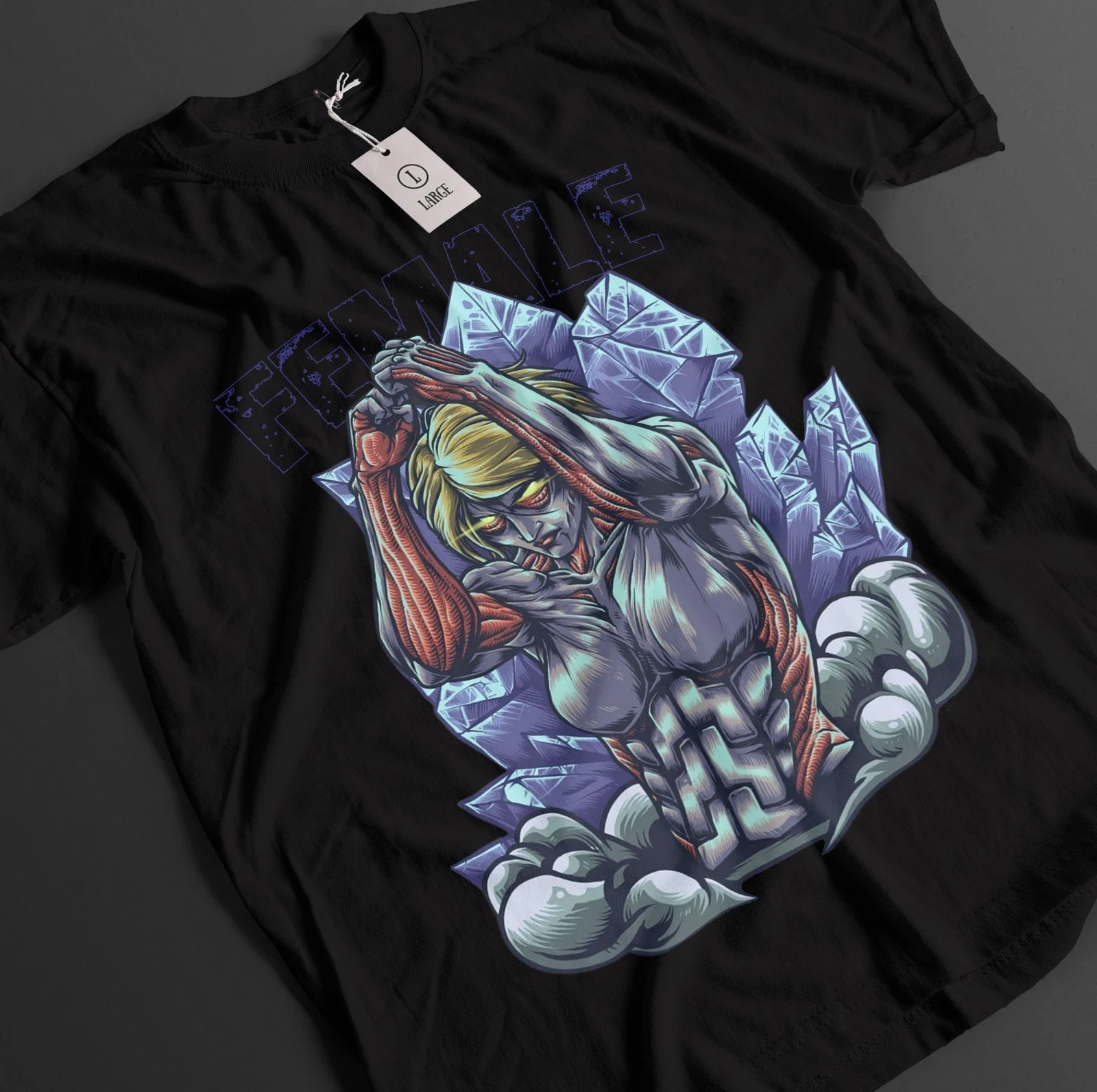 Attack on Titan Annie AOT T-shirt - Cartoon-style T-shirt Suitable for Men 2026 New Cotton Summer T-Shirt