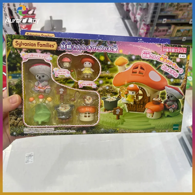 

New SYLVANIAN FAMILIES 2025 Fairy Mushroom House Set Toys Flocking Doll Mini Kawaii Ornament Custom Birthday Toy Gifts For Kinds
