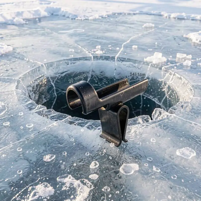 Clip on Bucket Rod Holder Quick Release Adjustable Ice Fishing Holder Universal Foldable Ice Fishing Pole Holder