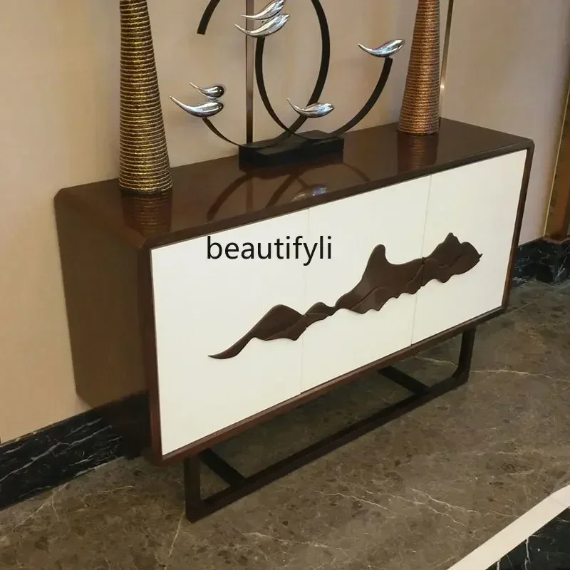 

A07 Y Chinese-style entrance table, living room, dining side cabinet, foyer partition decorative cabinet, solid wood shoe cabi