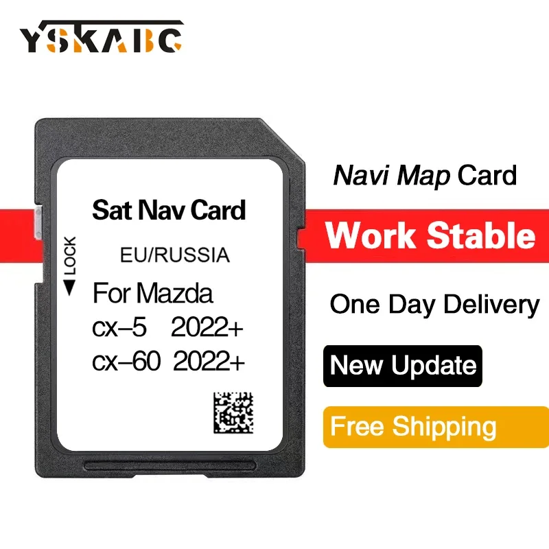 EU RUSSIA 32GB Navigation Maps SD Card for Mazda CX-5 CX-60 2022+ GPS Accessories Navi Free Shipping with Anti Fog Sticker