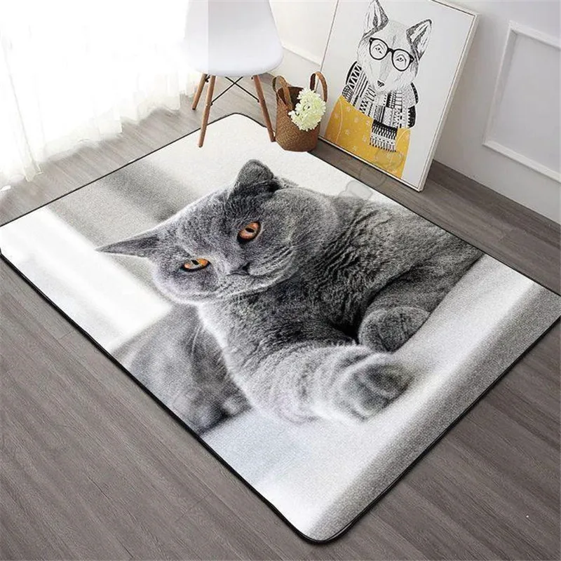 Cute Cats Area Rug 3D All Over Printed Room Mat Floor Anti-slip Carpet Home Decoration Themed Living Room Carpet 02